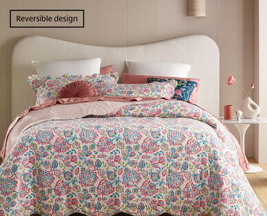 Quilted Coverlet Set Queen/King Size