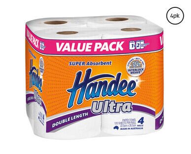 Handee Paper Towel Double Length 4pk