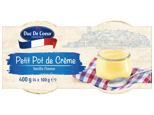 Duc de Coeur Petit pot de crème -vaniljavanukas