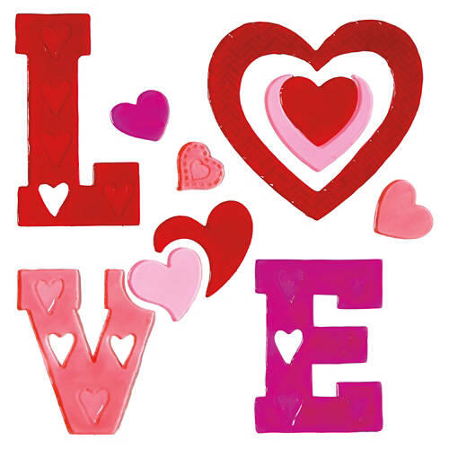 Valentine Gel Clings - Love