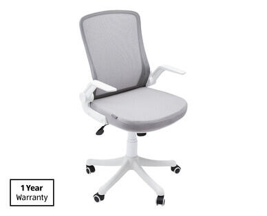 Ergonomic Office Chair - Designer Style in White/Grey