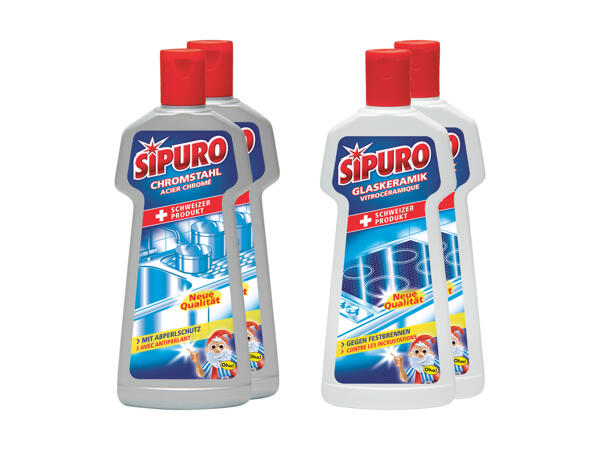 Nettoyant pour acier chromé Sipuro, pack de 2