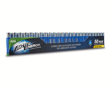 50pk Alkaline Batteries 