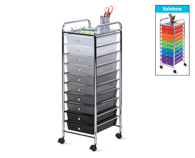 Easy Home 10-Drawer Rolling Storage Cart