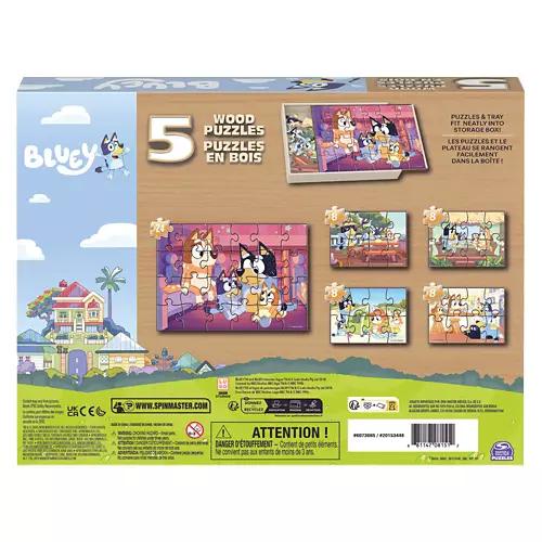 5 Piece Children's Wooden Puzzle - Bluey