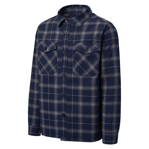 Men's Flannel Shirt Jacket - Navy, L