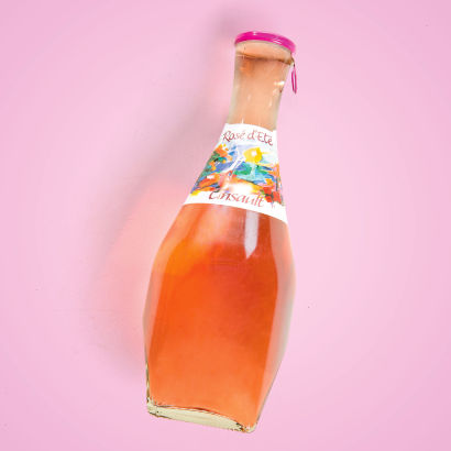 Vin rosé en carafe