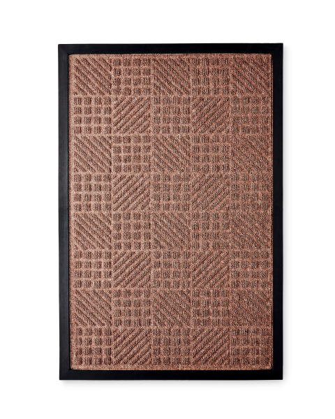 Brown Chequer Board Scraper Mat