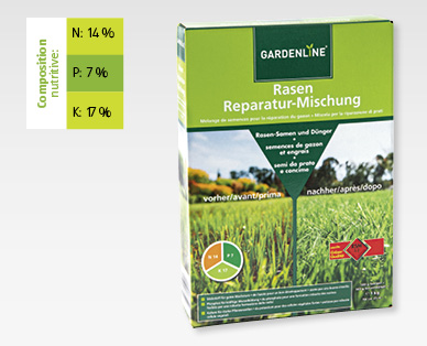 Mélange pour le regarnissage de pelouse GARDENLINE(R)