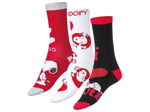 Ladies' Socks "Disney, Snoopy, Emily in Paris", 3 pairs