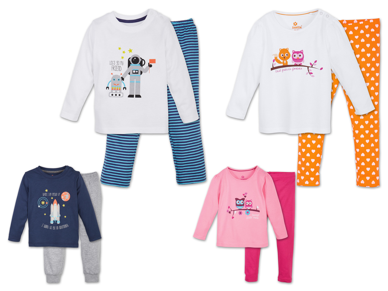 LUPILU(R)PURE COLLECTION Kleinkinder Pyjama1