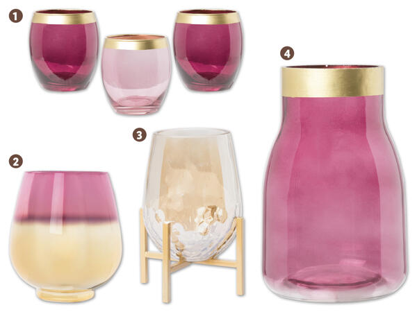 Glas Windlicht/Vase