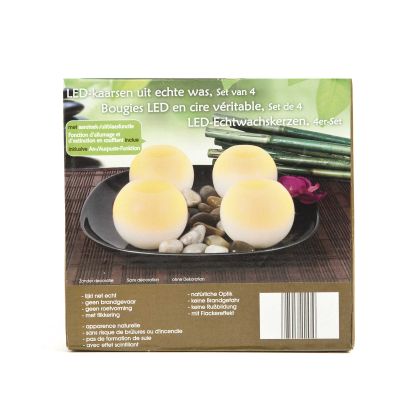 Bougies LED en cire, 2 pcs