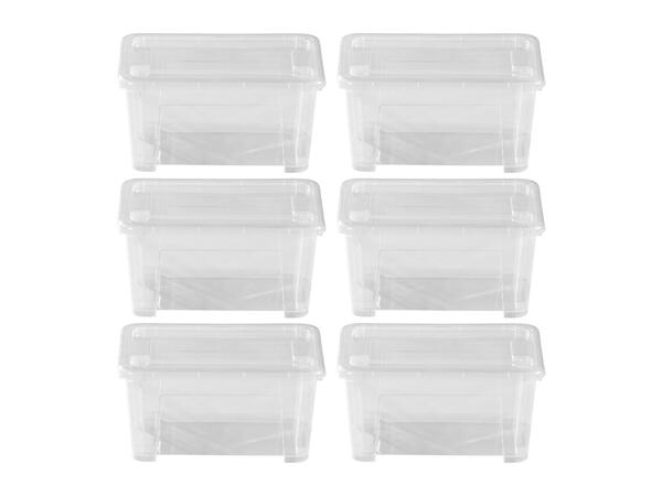 W5 Storage Boxes With Lid - 6 Pack