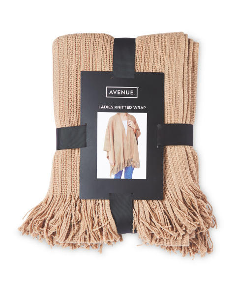 Avenue Camel Ladies' Knitted Wrap