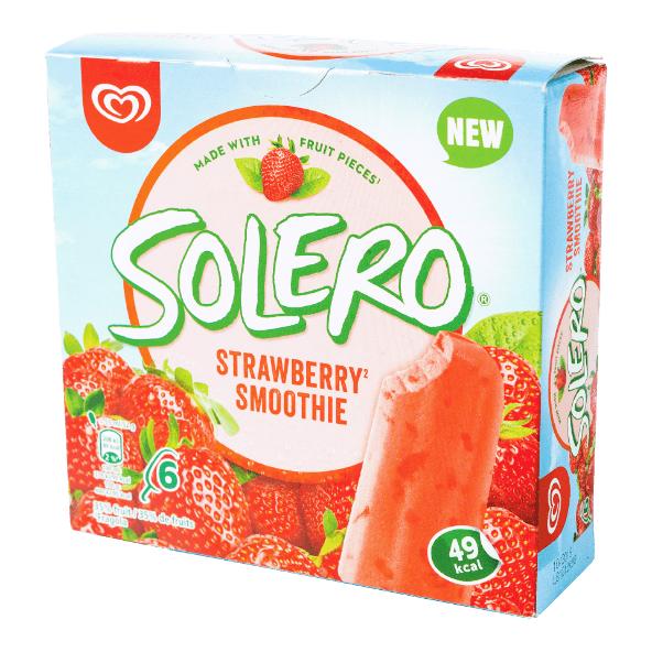 Solero aardbei, 6 st.