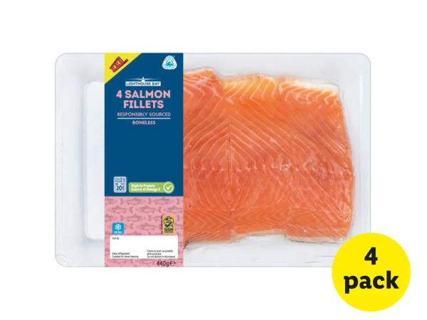 Lighthouse Bay XXL 4 Salmon Fillets