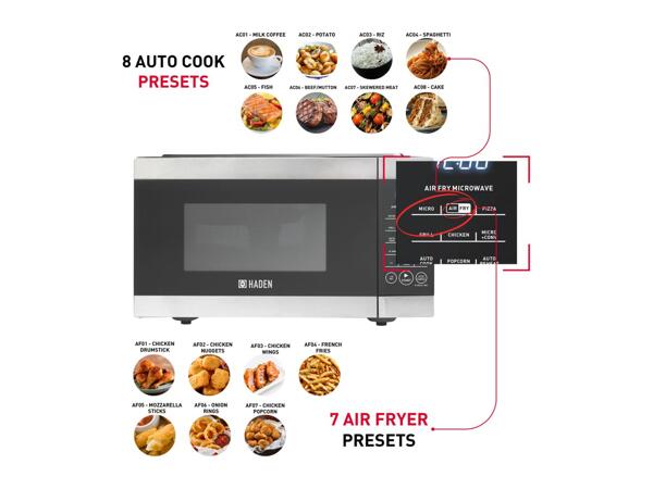 Haden 2 in 1 25L Air Fryer And Microwave