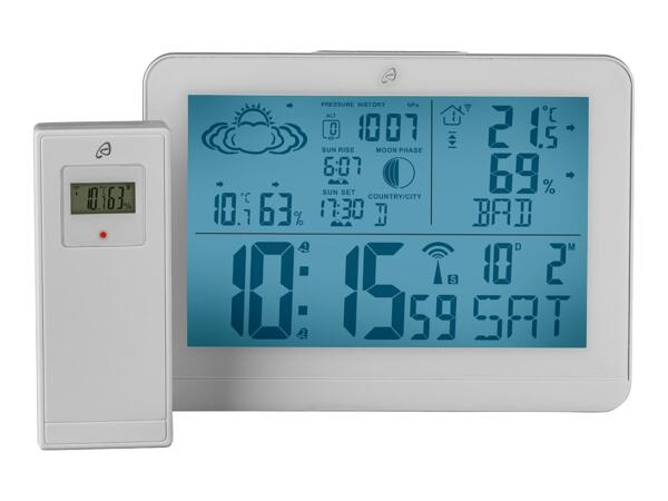Auriol White Radio-Controlled Weather Station