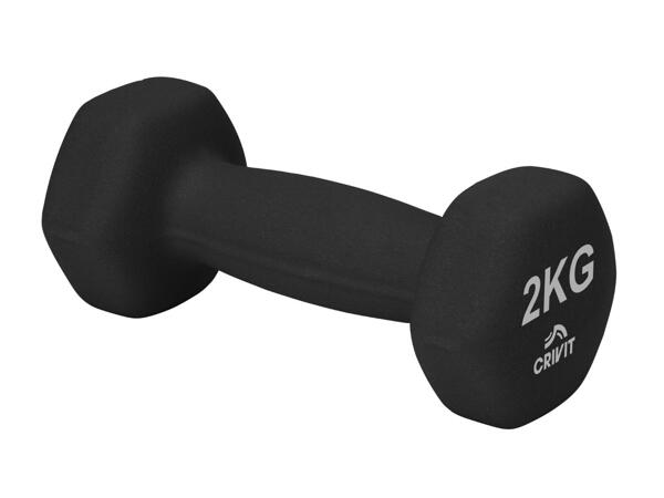 CRIVIT Dumbbell Set, 2x 2kg
