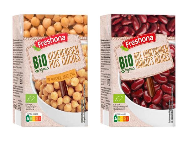 Pois chiches/​haricots rouges bio