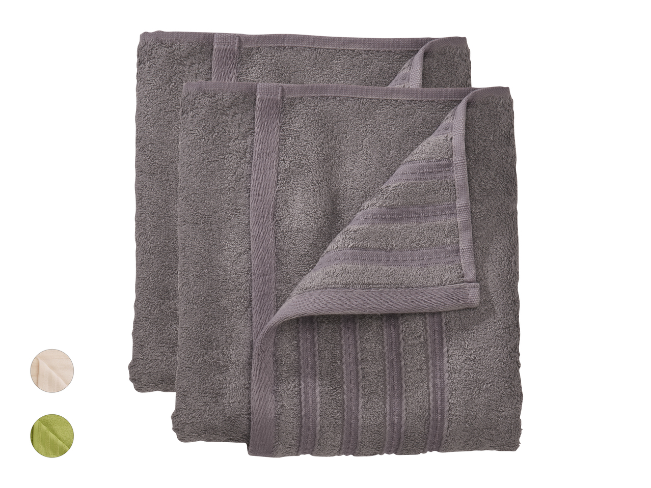 Serviettes de toilette éponge, lot de 2