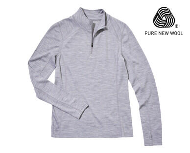 Adult's Merino Long Sleeve Quarter Zip Top