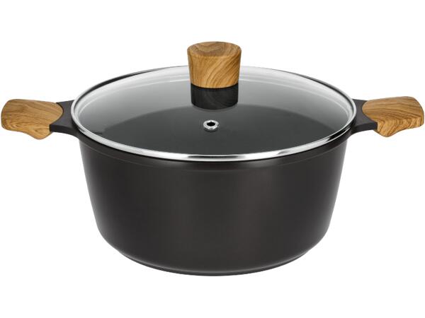 Cast Aluminium Pot Ø 24 cm with Glass Lid