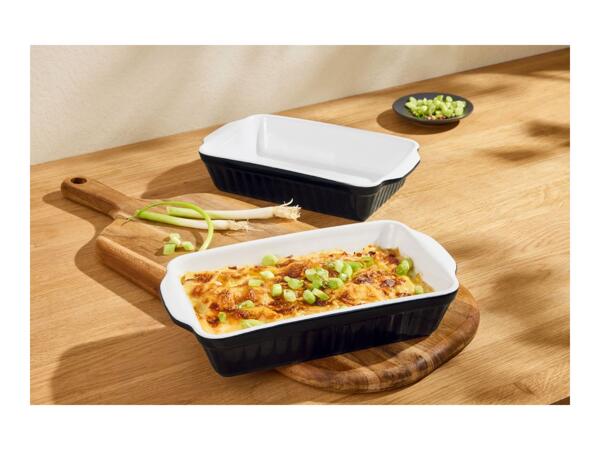 Silvercrest Black Small Stoneware Oven Dishes - Set of 2