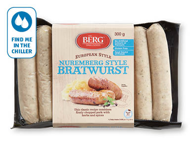 Nuremberg Style Bratwurst Sausages 300g