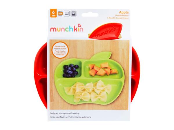 Munchkin Apple 3 Divided Plates