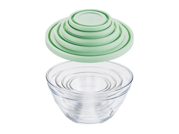 Livarno Home Green Glass Bowl Set - 5 Pack