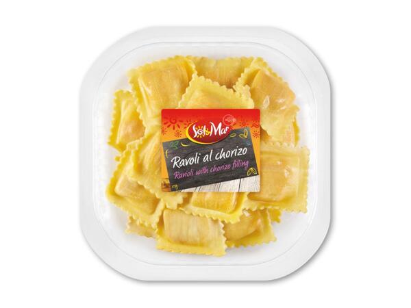 Ravioli med chorizo