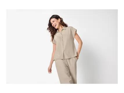ESMARA Ladies' Beige Linen Blouse