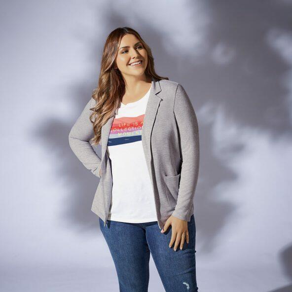 Jersey blazer, plus size