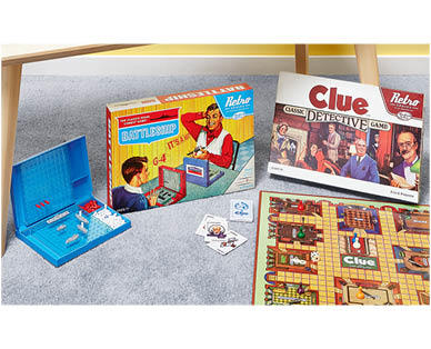 Retro Battleship or Clue Board Games