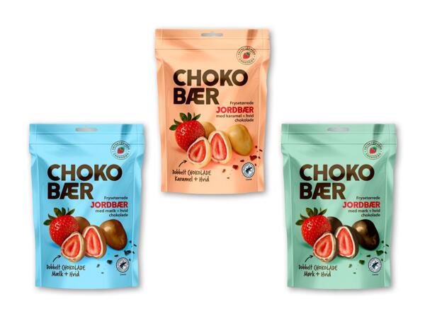 Jordbær med chokoladeovertræk