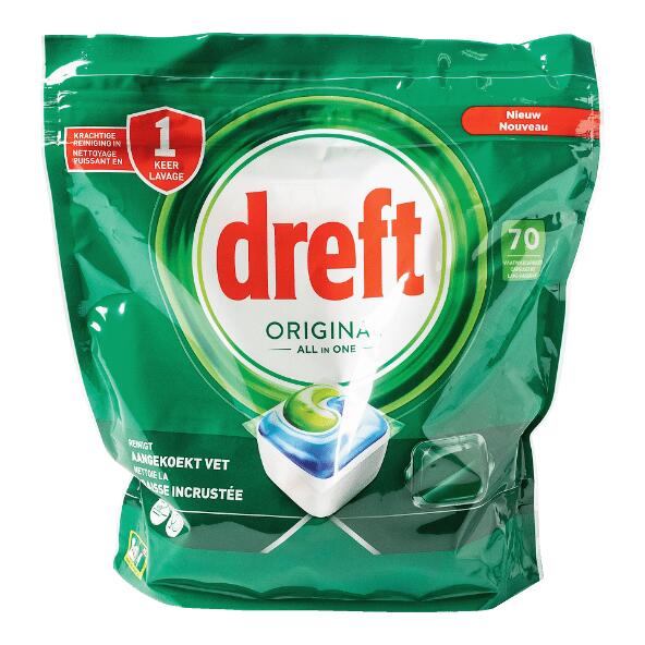 DREFT(R) 				Vaatwastabletten all-in-one, 70 st.