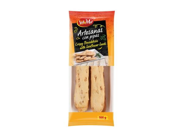 Breadsticks with sunflower seeds