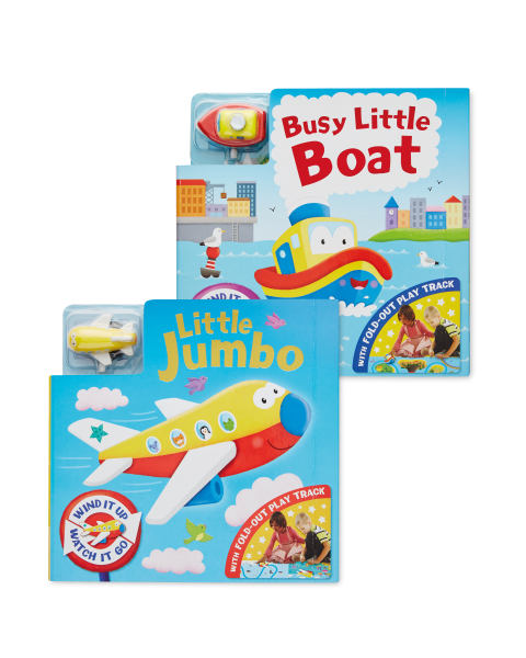 Aeroplane/Boat Board & Book 2-Pack