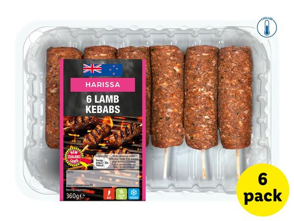 Harissa Lamb Kebabs