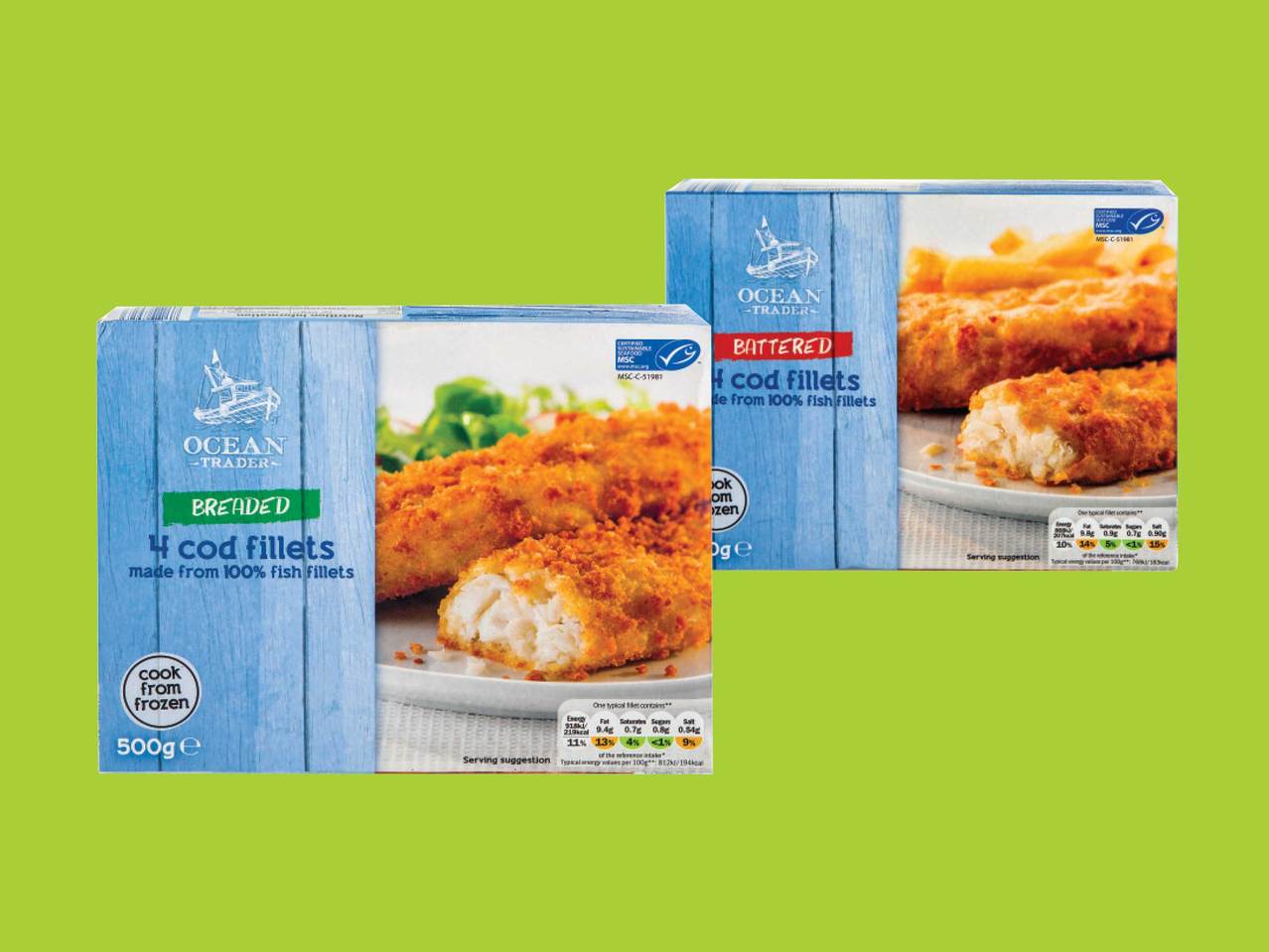 OCEAN TRADER Breaded/Battered Cod Fillets