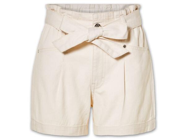 Damen Paperbag Jeansshorts