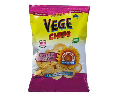 Ajita's Salt & Vinegar Vege Chips 100g
