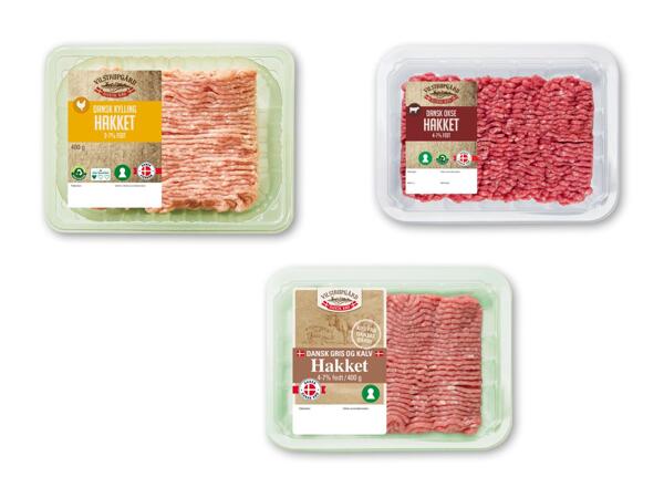 Hakket dansk kylling, gris og kalv eller oksekød