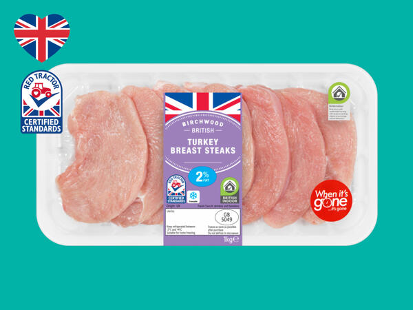 Birchwood British Turkey Breast Steaks