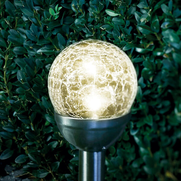 XXL-LED-Solarkugel "Crashglas" 8er-Set
