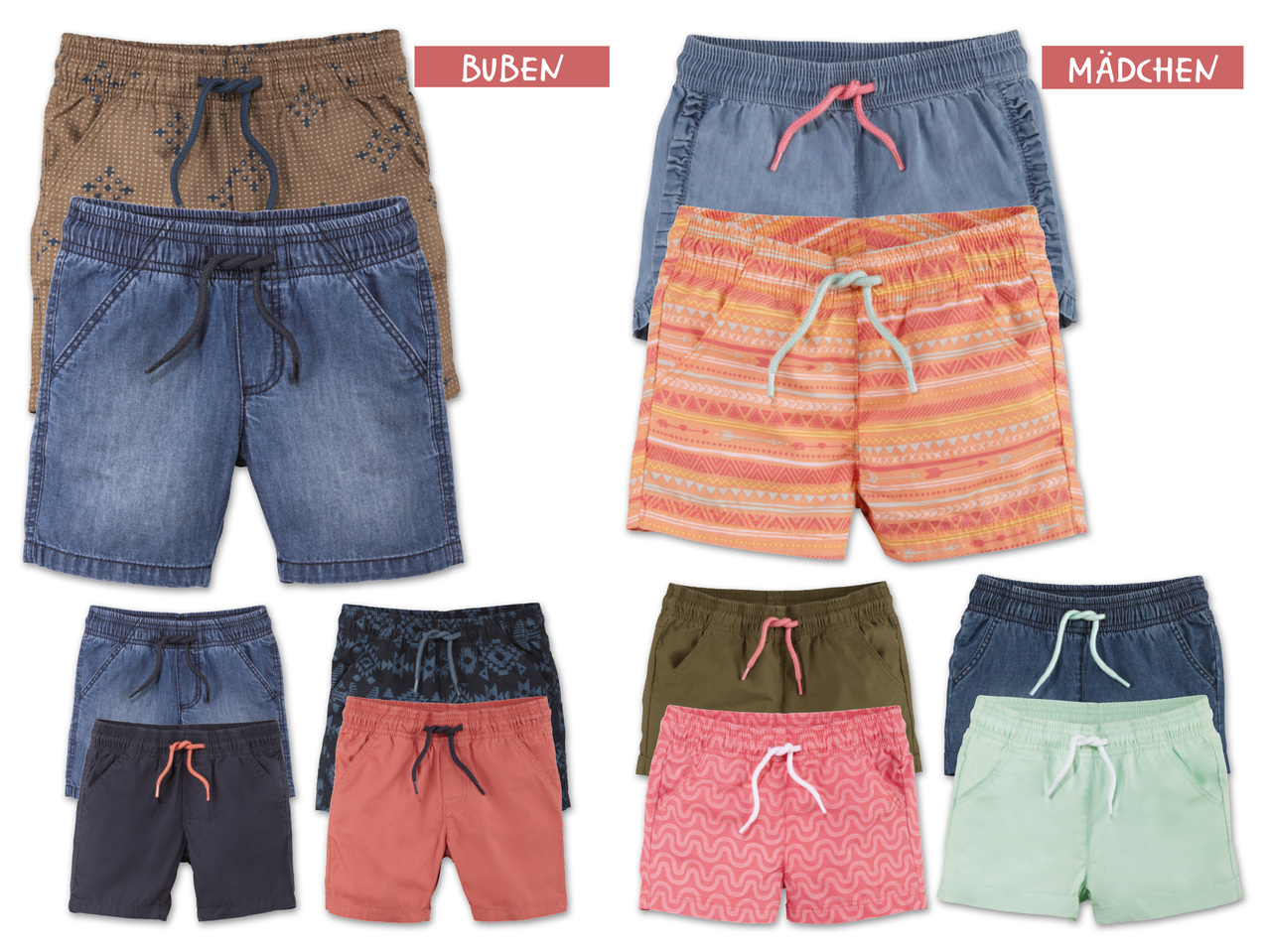 LUPILU(R) Kleinkinder Shorts/Bermudas, 2 Stück1
