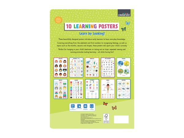 Crelando Early Learning Poster Assortment - Set of 10