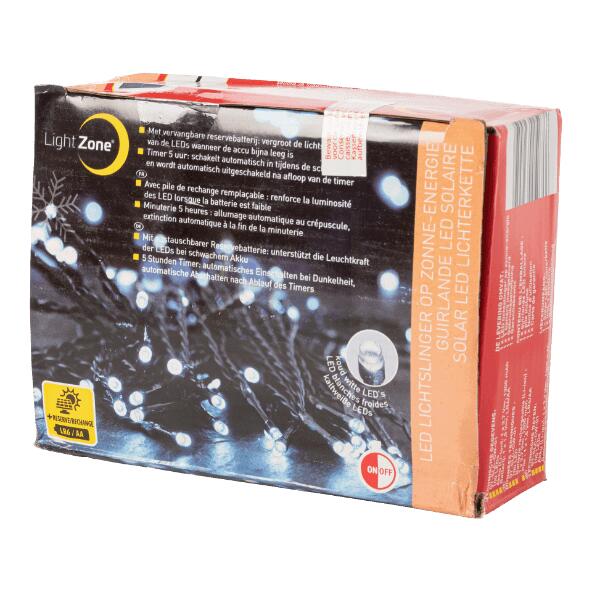 LIGHT ZONE(R) 				LED-Lichterkette mit Solarenergie